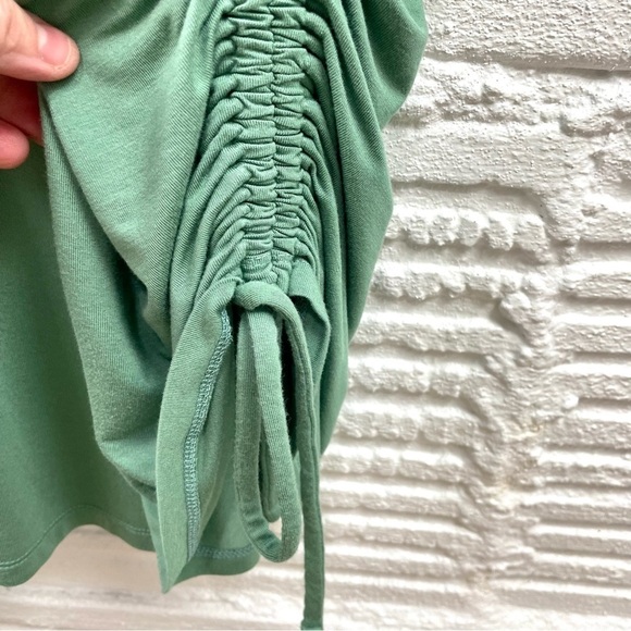 Lane Bryant Flowy V-Neck Sleeveless Green Gathered Hem Maxi Dress Size 34/36 - Picture 7 of 12